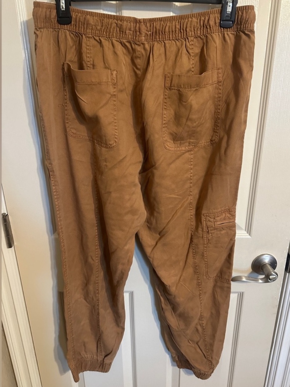 Nicole Miller New York Lyocell Cargo Joggers, Rust, Sz XL - Picture 3 of 8